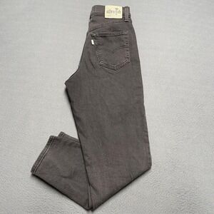 Levi's SilverTab Mom Jeans Womens 28x27 Gray High‎ Rise Stretch Denim A3699-0001